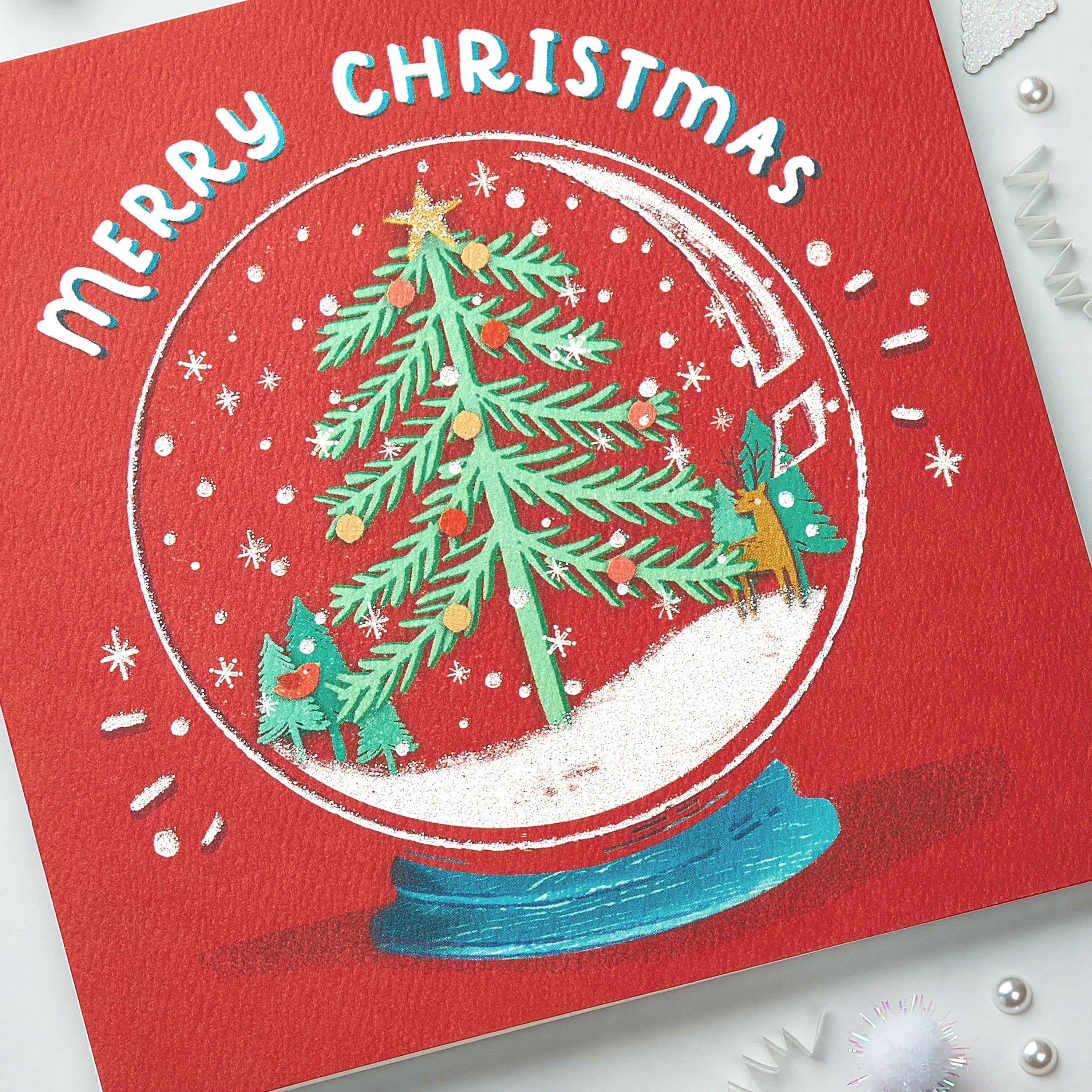 American Greetings (6-Count) Christmas Cards, Snowglobe