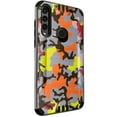 thumbnail image 1 of DALUX Silver Combat Slim Phone Case Cover Compatible with Orbic Magic 5G / Orbic R678EL (2021) - Orange Stylish Camo, 1 of 2