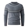 thumbnail image 3 of Iyufng Mens Sweaters and Pullovers Fair Isle Geometric Pattern Winter Knit Tops, 3 of 9