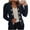 Navy, variant on Casual Coat for Women Long Sleeve Notch Collar Cardigan Blazer Open Front Office Work Jackets Plain Button Up 2025 Outerwear White,M