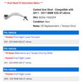 thumbnail image 2 of Control Arm Strut - Compatible with 2011 - 2017 BMW 535i GT xDrive 2012 2013 2014 2015 2016, 2 of 2