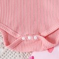 thumbnail image 6 of Baby Girls 2 Piece Summer Outfits Toddler Girl Clothe Short Sleeve Romper & Overalls Shorts Casual Toddler Outfits 0-3 Years, 6 of 8