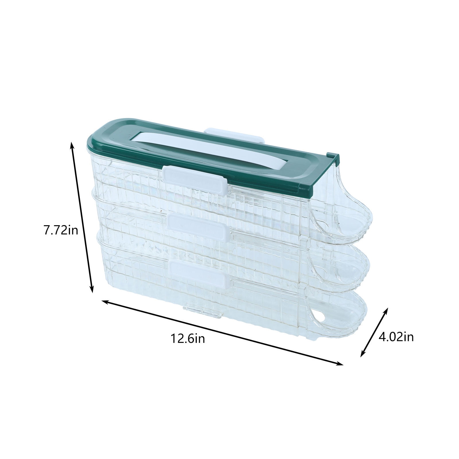 Qholemyo Slide Out Airtight Food Storage Containers With Lids Refrigerator Side Door Eggs Storage Rack Tray Container