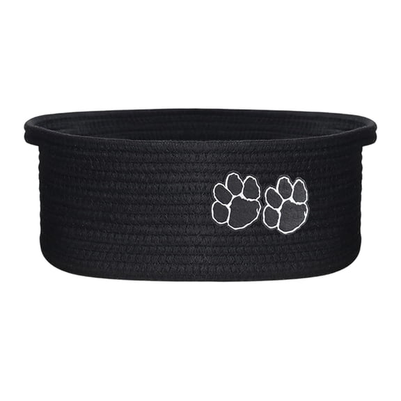 Pet Storage Basket, Woven Cotton Rope Large-Capacity Dog Toy Organizer with Portable Handle, for Home, Living Room, Pet Corner, Multi-Functional