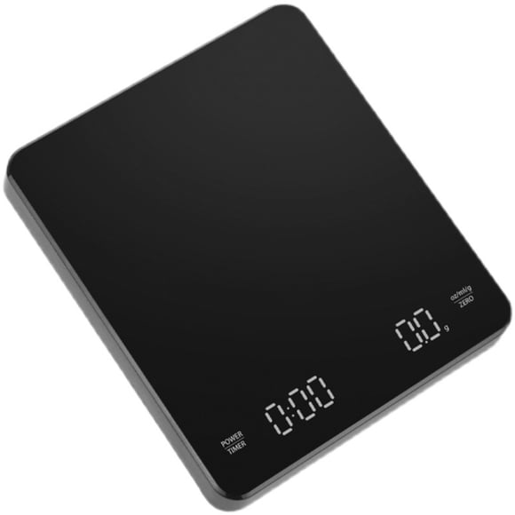 MELARQT Coffee Scale with Timer, 3kg/0.1g High Precision Pour Over Drip Espresso Scale,Rechargeable Digital Coffee Scale,Led Screen Black