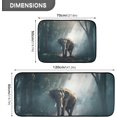 thumbnail image 2 of SKYSONIC Landscape Elephant Forest Kitchen Rugs 2 Pieces, Fall Wild Animal Floor Mat Room Area Rug Washable Carpet Perfect for Living Room Bedroom Entryway, 2 of 7