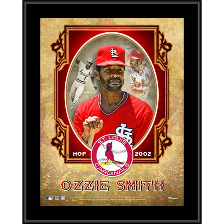 Ozzie Smith St. Louis Cardinals 10.5&quot; x 13&quot; Hall of Fame Sublimated Plaque - 0