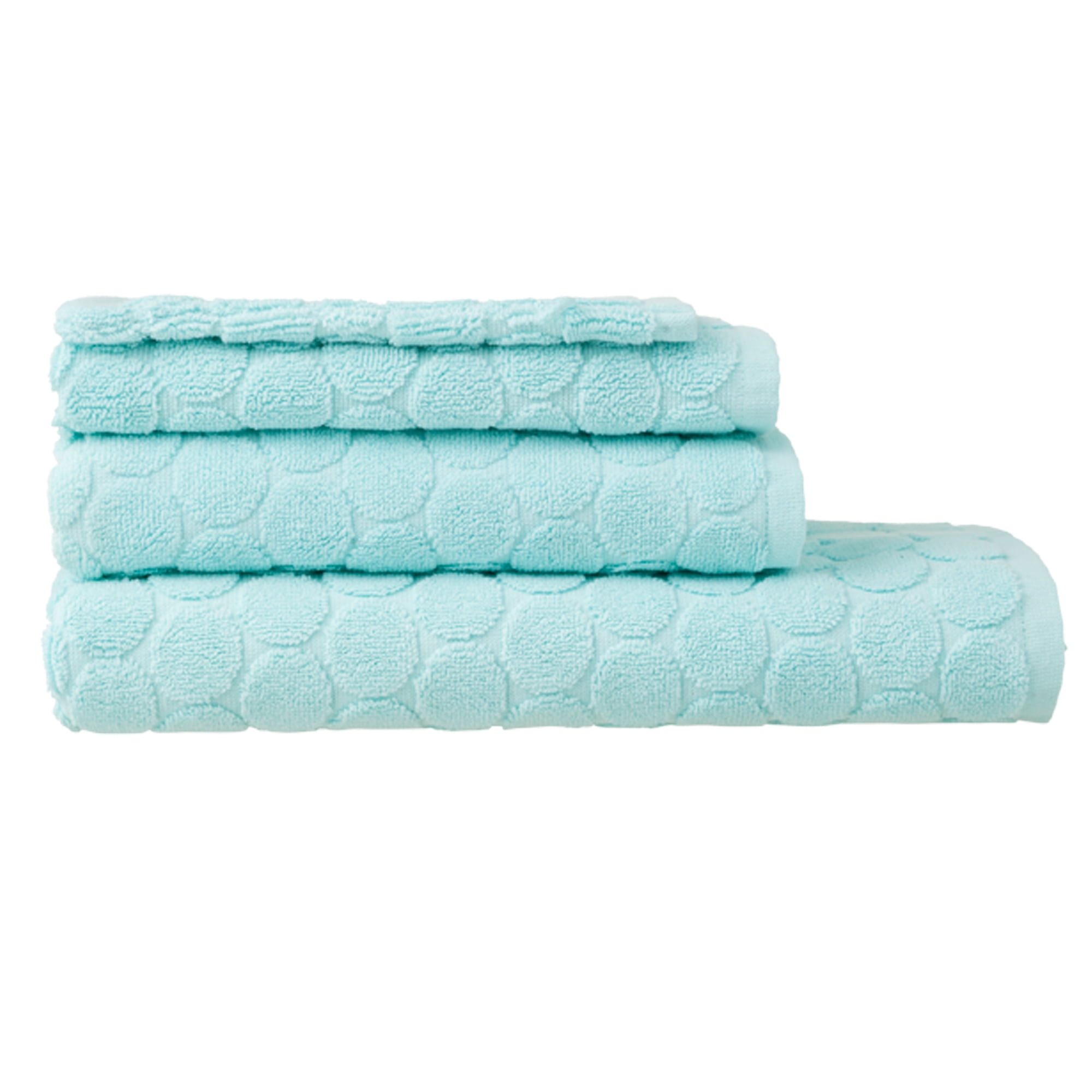 HEMA Towel Bundle Set of 12 Dotted Light Blue 4 Large Bath