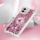 thumbnail image 5 of Funda para Motorola Moto G Stylus 5G 2023 con Brillo Líquido Flotante, Purpurina, Parachoques y Anillo Giratorio Soporte, 5 of 5