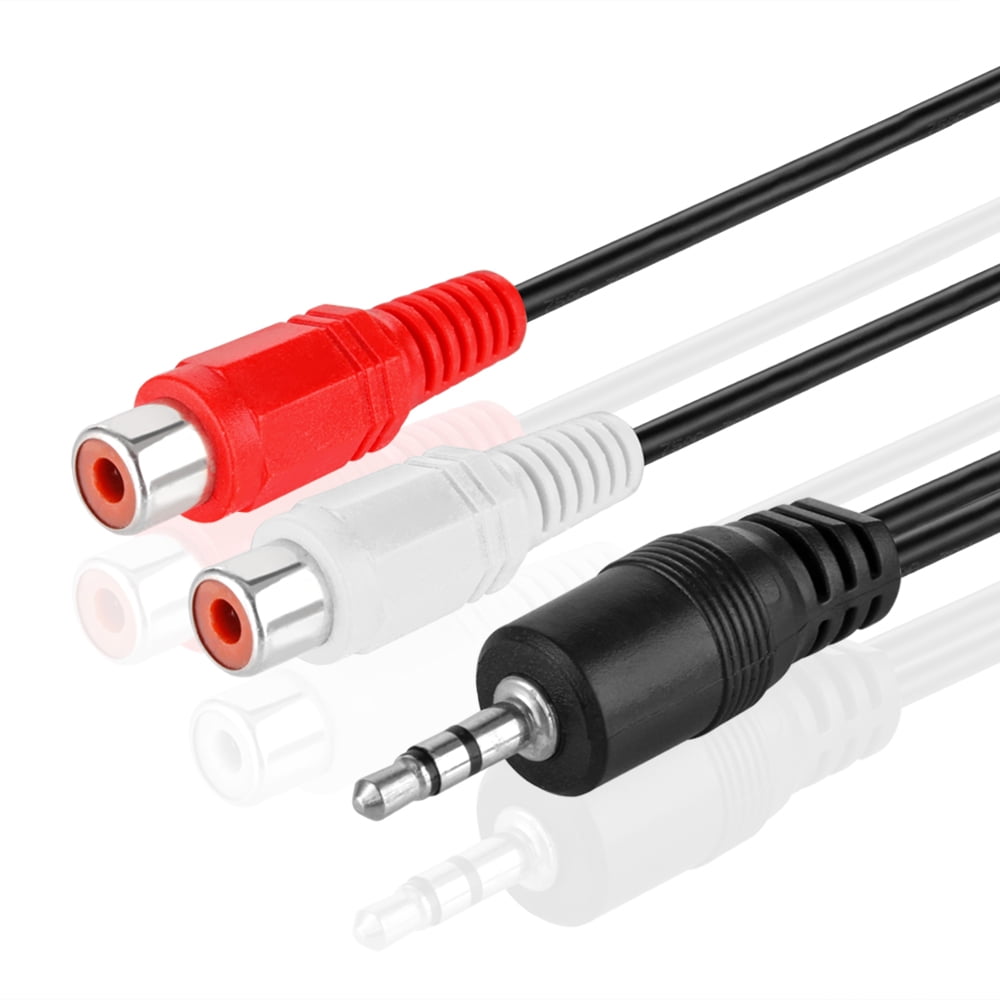 3.5mm to RCA Audio Cable Adapter (10 inch) BiDirectional AUX
