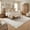 Beige, variant on 6x9 Scalloped Area Rug Brown Washable Rugs for Living Room Bedroom, Soft Low Pile Non Slip Accent Floor Mat Solid Floral Print Throw Rug Farmhouse Indoor Carpet for Dorm Playroom