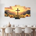 thumbnail image 3 of ZHONGYUTONG 5 Piece Christian Wall Art Jesus Pictures Set of 5 for Christ Church Dining Living Room Home Decor Cross Painting Canvas God Poster Prints Framed (12x16inx2pcs 12x24inx2pcs 12x32inx1pcs), 3 of 5