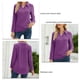 thumbnail image 4 of Camisa informal suave y transpirable para el hogar, viajes y oficina. Púrpura, talla L. Blusa de manga larga con cuello en V para mujer., 4 of 5