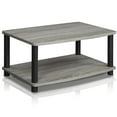 thumbnail image 2 of FURINNO 13191GYW/BK Turn-N-Tube No Tools 2-Tier Elevated TV Stands - Set Of 2, 2 of 3