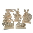 Chailin Easter Wooden Bunny Cutouts Unfinished Wooden Bunny Cutout