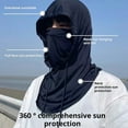 thumbnail image 3 of Visland Men Summer Riding Headgear with Drawstring Design Multi-Functional Sun Protection Face Guard Ice Silk Quick-Drying 3 in 1 Neck Gaiter, 3 of 8