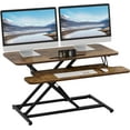 thumbnail image 1 of Bureau Debout Grand à Hauteur Réglable, Convertisseur Rapide Assis-Debout pour Ordinateur pour Poste de Travail de Bureau à Domicile (Cadre + Surface de Travail), 1 of 7