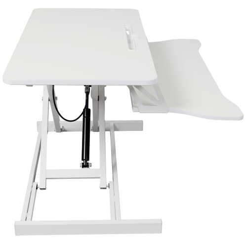 Adjustable Height Standing Desk Converter With Keyboard Tray - Sit To Stand Workstation ï¼whiteï¼
