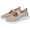 Beige, variant on XIMIN Women Mary Jane Nurse Sneakers Platform Shoes Slip on Walking Sneakers Chunky Sole Breathable Fashion Knit Washable Casual Toning Rocker Shoes with Arch Support