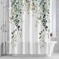 thumbnail image 2 of Spring Shower Curtain for Bathroom, Eucalyptus Leaf Waterproof Cloth Fabric Bathroom Accessories Set with 12 Rust Proof Plastic Hooks, 72"x84", 2 of 9