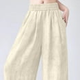 thumbnail image 3 of Maean Plus Size Pants for Womens Wide Leg High Waist Baggy Long Pant Lightweight Breathable Clothes, 3 of 3
