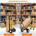 thumbnail image 4 of Yeshouse Carretilla plegable con ruedas, 3 en 1, resistente y convertible, con correas elásticas, capacidad de 800 lb, de aluminio, para mudanzas en el hogar, supermercados y almacenes, 4 of 8