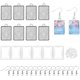 thumbnail image 1 of 20 piezas de engastes para pendientes con cabujón, bandeja colgante de aleación tibetana rectangular, 20 cabujones de vidrio transparente y 20 ganchos para pendientes de latón., 1 of 9