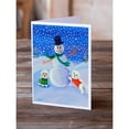 thumbnail image 2 of Snowman Bichon Frise Greeting Cards and Envelopes Pack of 8, 2 of 2
