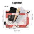 thumbnail image 3 of Baseball on Red 2 Pack Pencil Pouch for 3 Ring Binder Smooth Zipper Folders with Pockets Clear Window Pencil Case, 3 of 6