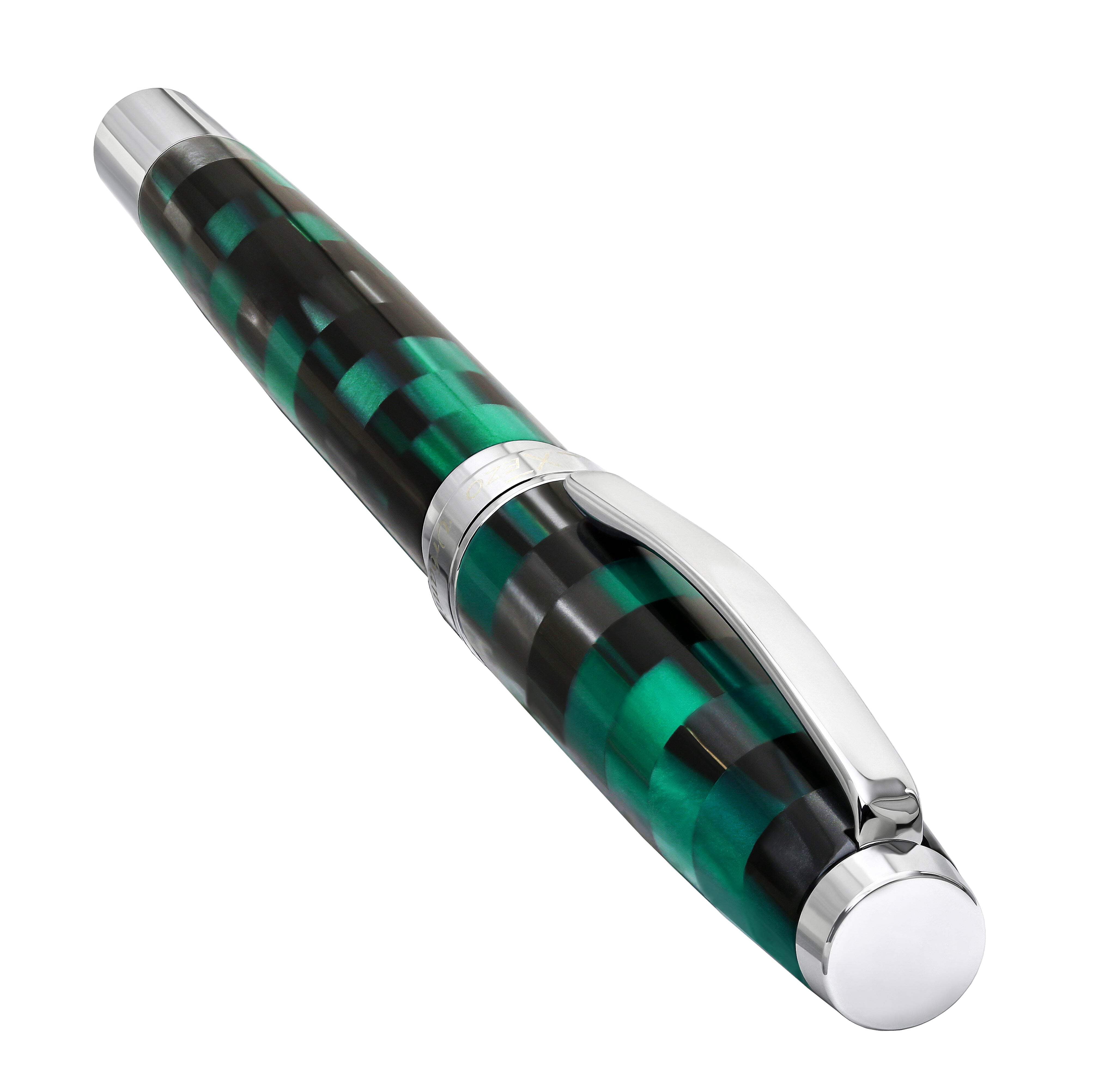 Xezo Urbanite II Acrylic  Brass Fountain Pen (Medium Nib) - Ocean Teal