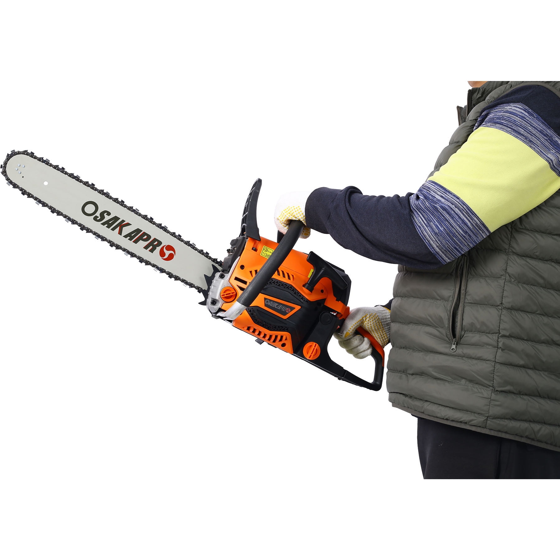 62CC Gas Powered Chainsaw Equipped with 20" and 18"  Bar Excellent for Tree and Wood Cutting Lightweight 2-Cycle Petrol Chainsaw Hands-On Performance EPA Compliant