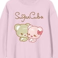 thumbnail image 2 of Sugar Cubs Always Cute Together Crew Neck Long Sleeve Adult Cradle Pink Sweatshirt, 2 of 2