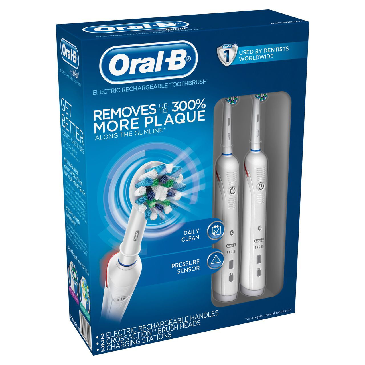 Pennenvriend ondersteboven Lunch Oral-B Cross Action Power Brush 2 Pack. - Walmart.com