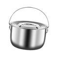 thumbnail image 2 of simhoa Cooking Pot Multipurpose Soup Pot Camping Pot for Cooking Commercial Camping 3.0L, 2 of 8