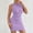 Purple, variant on Womens Textured Sleeveless Bodycon Mini Dress Crew Neck Stretchy Form-Fitting Tank Dress for Casual Party Clubwear,Size XS