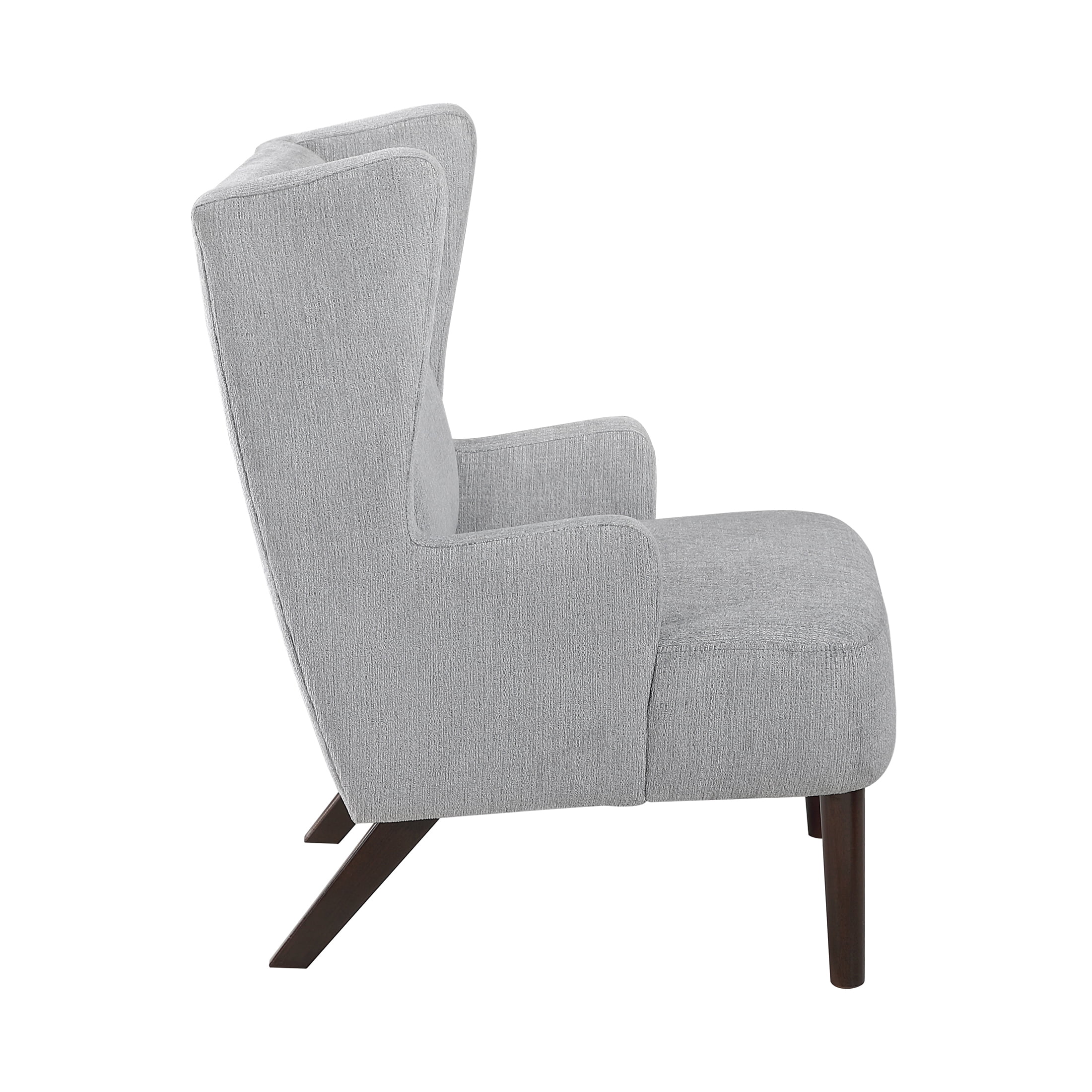 OakvillePark Hartmere Chenille Wingback Accent Chair, Gray