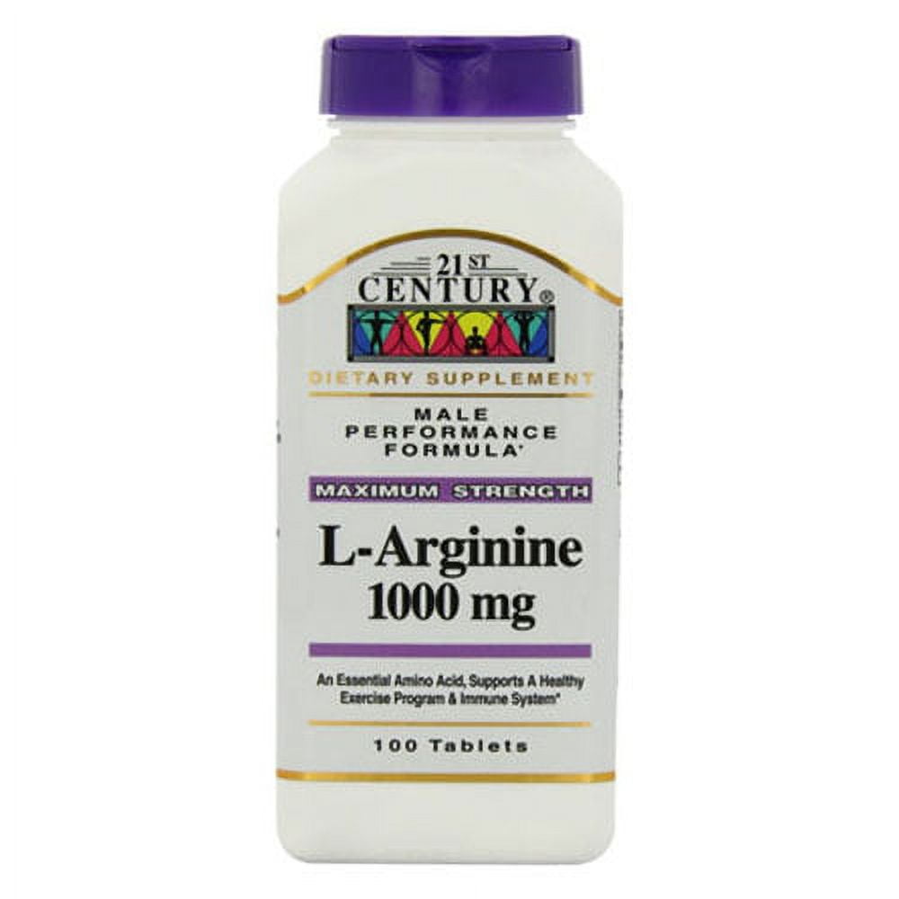 21St Century L-Arginine 1000Mg Maximum Strength Tablets - 100 Ea, 6 Pack