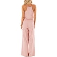 thumbnail image 3 of Lacozy Womens V Neck Loose Sleeveless Spaghetti Strap Wide Leg Pants Jumpsuit Rompers, 3 of 5