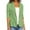 Green, variant on Luxalzxs Linen Blazer Women Summer Lightweight Ruched 3/4 Sleeve Single Button Business Work Office Suit Jackets Dressy Casual Work Blazers Cardigan