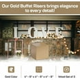 thumbnail image 3 of Buffet Riser Set W/ Gold Finish - Home Decor - 3 Pieces, 3 of 6
