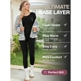 thumbnail image 6 of DAKIMOE Womens Thermal Underwear Sets Long Johns with Fleece Lined for Women Long Sleeve Shirt Crewneck Base Layer Pajama Top and Leggings Set for Women Cold Weather S-XL, 6 of 8