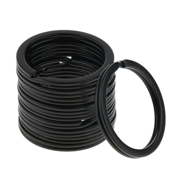 10 llaveros con gancho para acampar, escalar, hacer senderismo y gimnasio. Negro 30mm