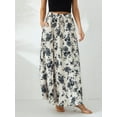 thumbnail image 3 of Ma Baby Women Boho Flowy Maxi Skirt Summer Pleated High Waisted Long Skirts with Pockets, 3 of 6