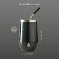 thumbnail image 4 of TAL Stainless Steel Wine Tumbler with Straw 16oz, Black Shimmer, 4 of 5