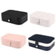 thumbnail image 5 of Inteprter Caja de almacenamiento de joyas portátil, organizador antiarañazos, estuche de gran capacidad, cajas de viaje, aniversario, Almacenamiento y organización del hogar Negro, 5 of 6