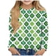 thumbnail image 1 of Blusas y camisas de manga larga con cuello redondo y estampado de San Patricio para niños, blusa informal de manga larga con cuello redondo, blusa de poliéster para niñas, 1 of 4