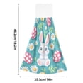 thumbnail image 6 of Yayeee Kitchen Hanging Hand Towels Set of 2 with Loop Bathroom Absorbent Tie Towel, Cartoon Easter Bunny, 6 of 7