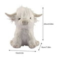 thumbnail image 2 of BooBubble Highland Cow Stuffed Animal Realistic Fluffy Scottish Plush Cow Farm Toys, Black, 2 of 8
