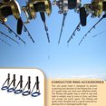 thumbnail image 4 of Soidarity Paquete de 5 puntas de ojo de guía de caña de pescar universal anillos de guía de línea de acero inoxidable accesorios de aparejos de pesca Pescar Gris azul talla 7 Soidarity OD027379-04, 4 of 5