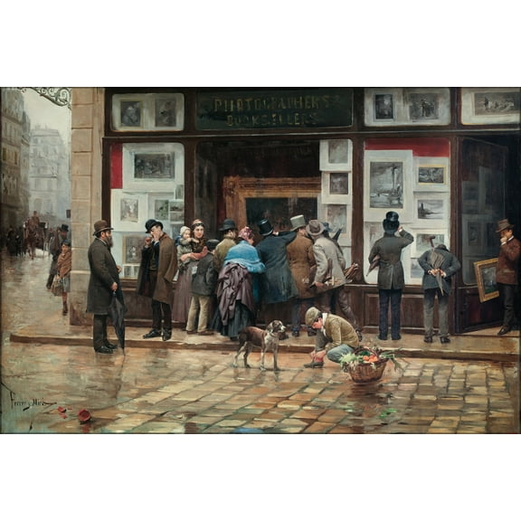 24"x36" Gallery Poster, Joan Ferrer Miro - Public Exhibition of a Picture 1888